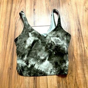 Lululemon Olive Green Tie Due Align Bra | size: 4 | NEW |material: nylon/elastic